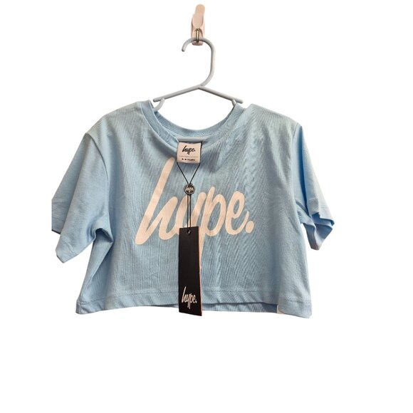 Hype - HYPE BABY BLUE KIDS CROP T-SHIRT - Picture 1 of 6